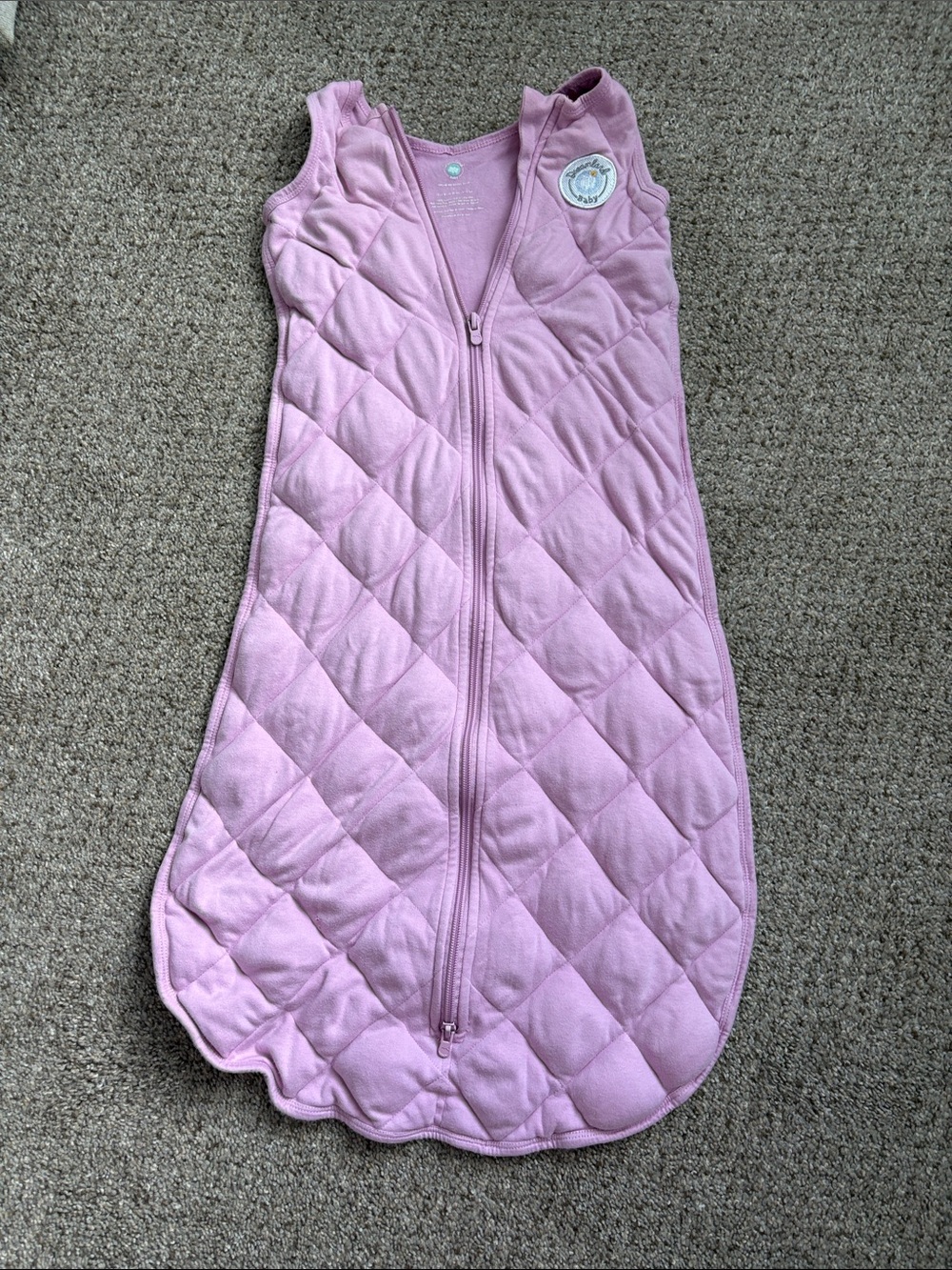 Pink Quilted Sleep Sack for Kids - Cozy Sleeveless Wearable Blanket
